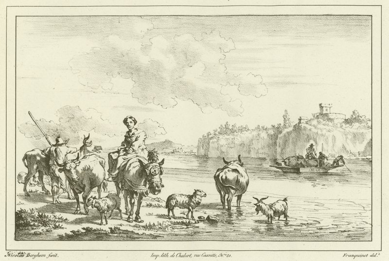 Vrouw op een Muilezel door Nicolaes Pietersz. Berchem
