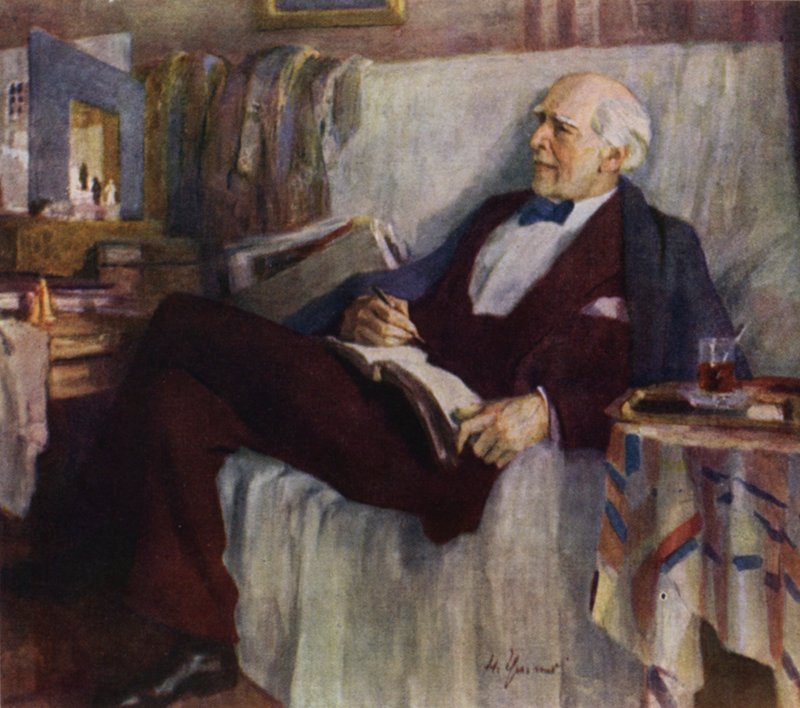 Portret van de Russische acteur en theaterregisseur Konstantin Stanislavski aan het werk door Nikolai Pavlovich Ulyanov