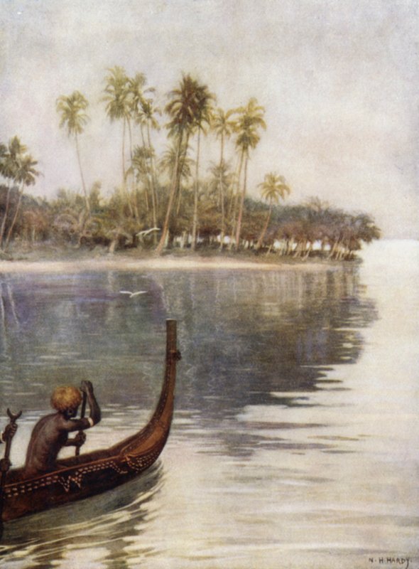 Vroege ochtend, Gavutu, Salomonseilanden door Norman Hardy