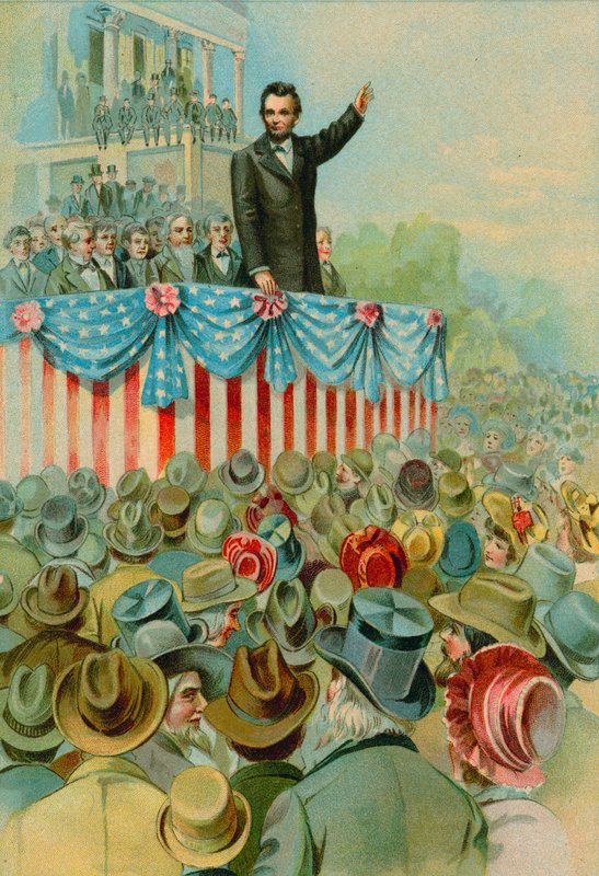 Tweede inauguratie van Abraham Lincoln door North American