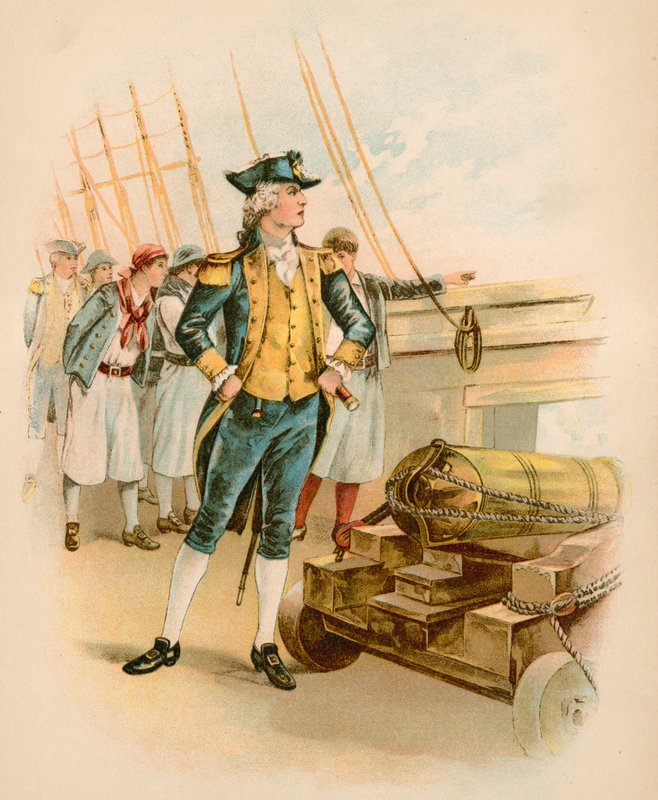 John Paul Jones, eerste kapitein van de Amerikaanse marine door North American