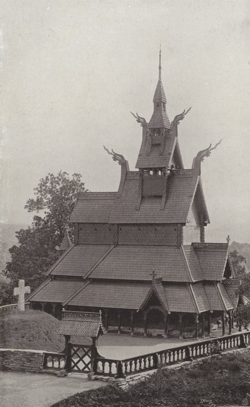 Fortun houten kerk door Norwegian Photographer