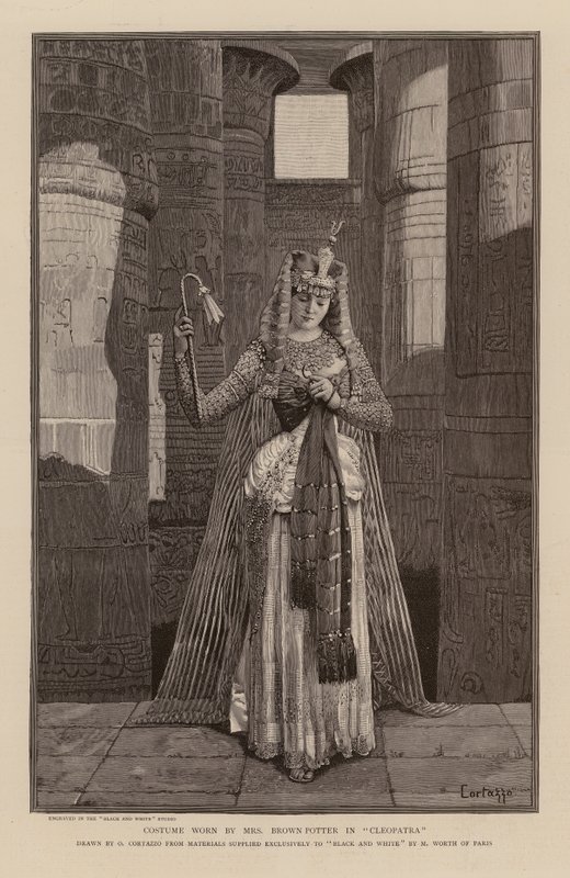 Kostuum gedragen door Cora Urquhart Brown-Potter in Cleopatra door Oreste Cortazzo