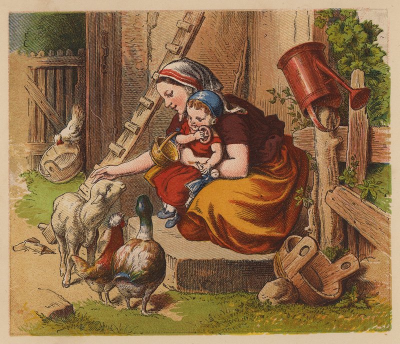 Moeders Huisdieren door Oskar Pletsch