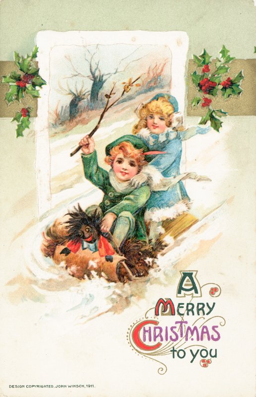 Amerikaanse kerstkaart door Ottmar the Elder Elliger