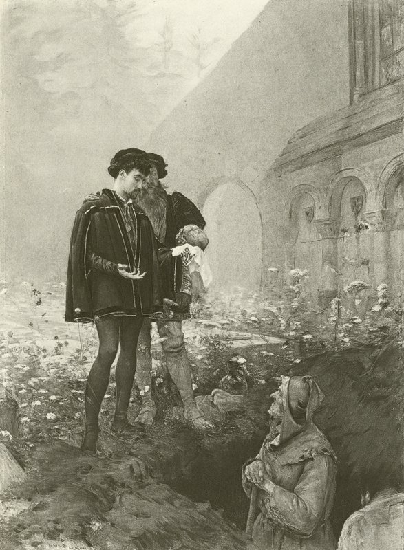 Hamlet en de grafdelver door Pascal Adolphe Jean Dagnan Bouveret
