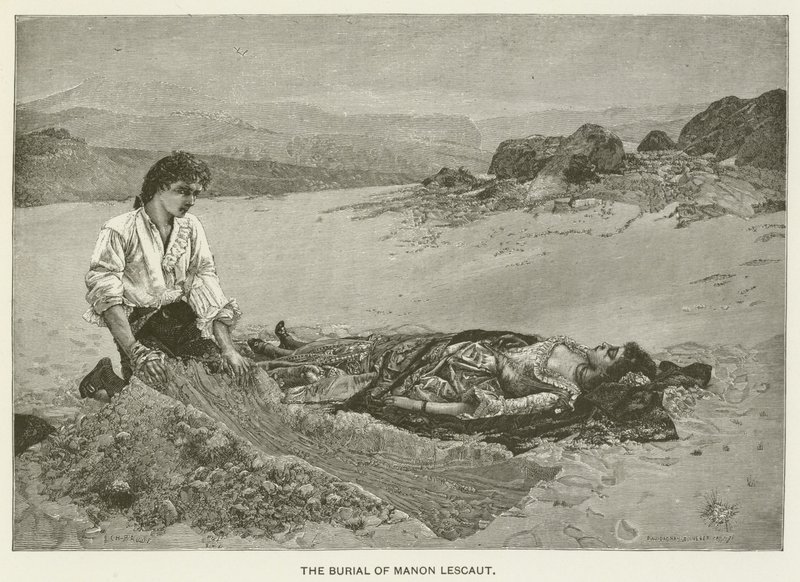 De begrafenis van Manon Lescaut door Pascal Adolphe Jean Dagnan Bouveret