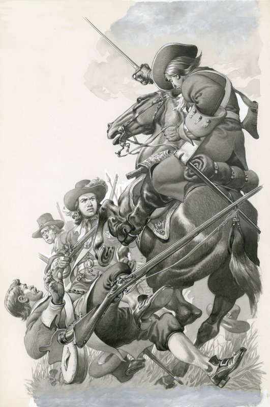 Zwarte buik van een paard door Pat (1907-95) Nicolle