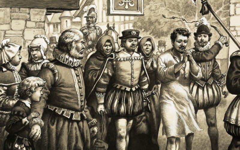Koning Hendrik III zou door de straten lopen in een haarhemd door Pat (1907-95) Nicolle
