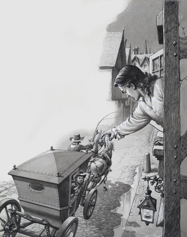 Boodschapper in de nacht door Pat (1907-95) Nicolle