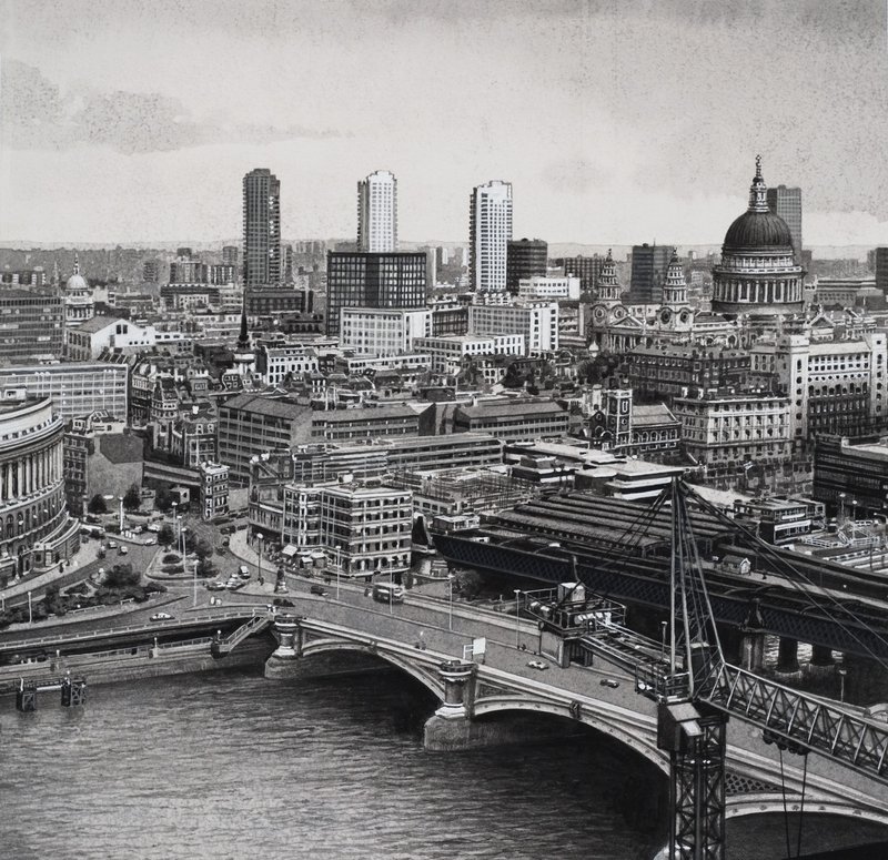 Modern Londen door Pat (1907-95) Nicolle