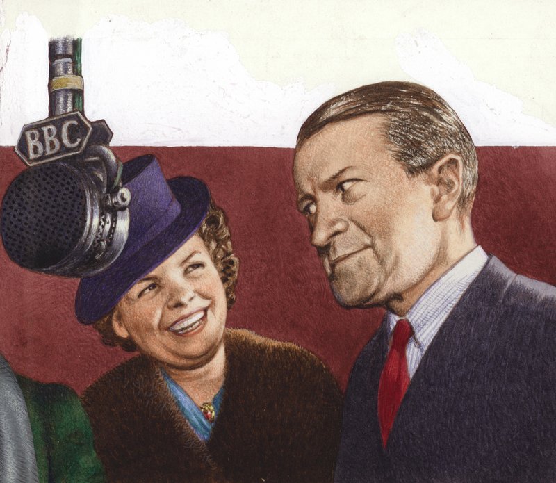 Tommy Handley, ster van ITMA (gouache op papier) door Pat (1907-95) Nicolle