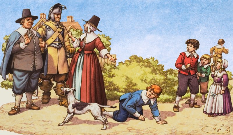 Spelletjes spelen in puriteins Londen door Pat (1907 95) Nicolle