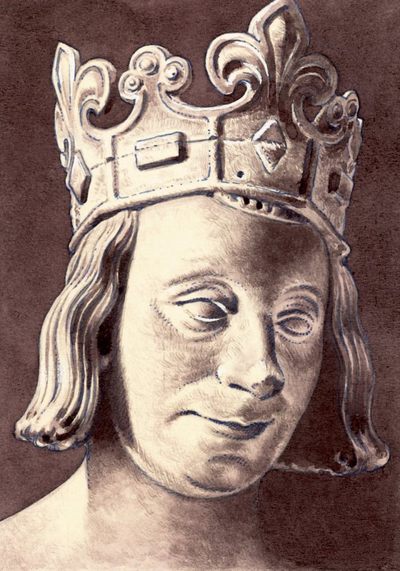Portret van Karel V van Frankrijk door Pat (1907 95) Nicolle