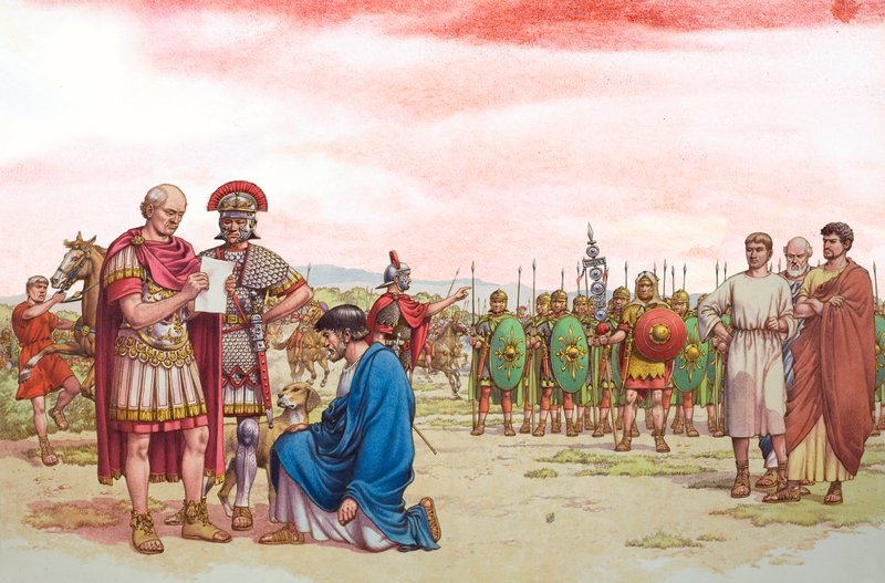 Romano Britse oproep aan generaal Aetius door Pat (1907 95) Nicolle