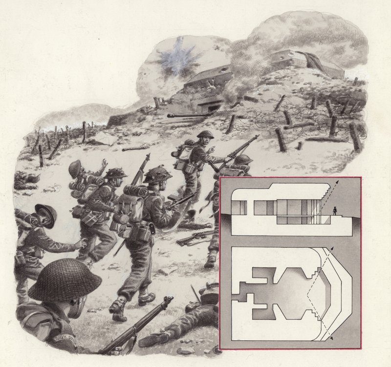De geallieerde invasie in Normandië (gouache op papier) door Pat (1907 95) Nicolle