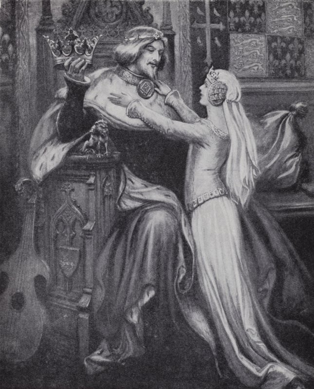 Koning Richard II met de jonge Isabella van Valois door Paul (after) Hardy