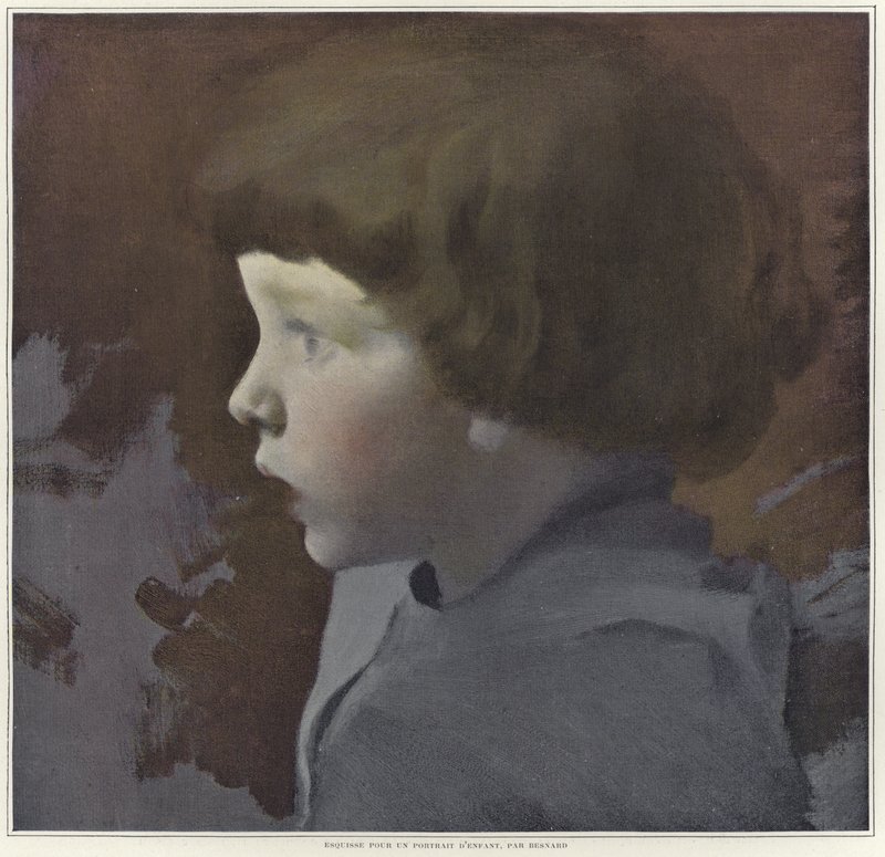 Schets voor een portret van een kind door Paul Albert Besnard