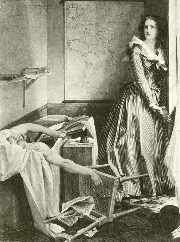 Charlotte Corday en Marat door Paul Baudry