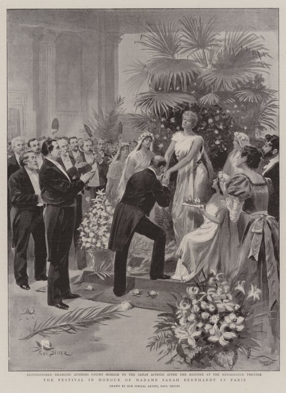 Het Festival ter Ere van Madame Sarah Bernhardt in Parijs door Paul Destez