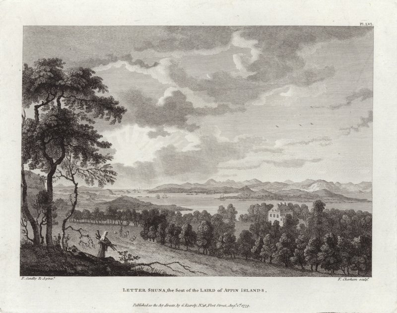 Brief Shuna, de Zetel van de Heer van Appin Eilanden door Paul Sandby