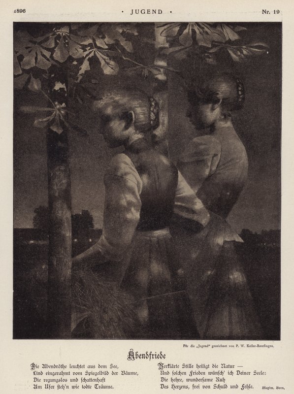 Avondvrede door Paul Wilhelm Keller Reutlingen