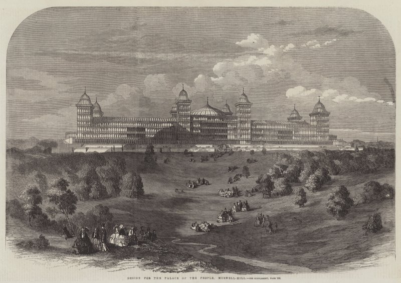 Ontwerp voor het Paleis van het Volk, Muswell-Hill door Percy Macquoid