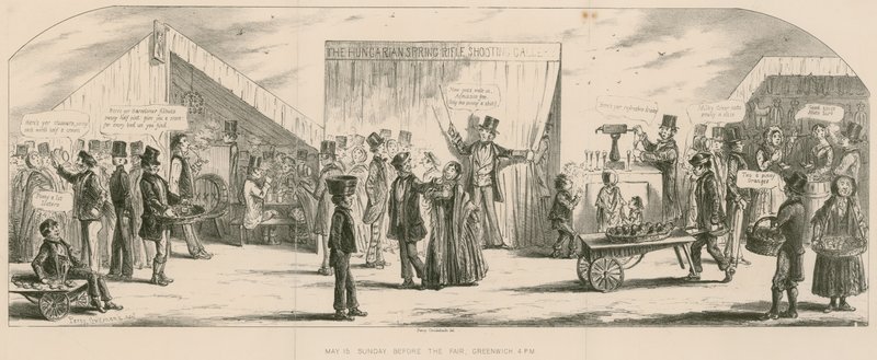 Bartholomew Fair, Londen: Zondag voor de kermis, Greenwich door Percy Cruikshank