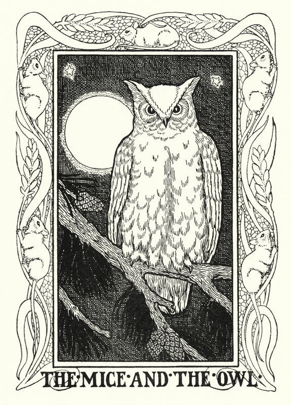 Fabels van La Fontaine: De muizen en de uil door Percy James Billinghurst