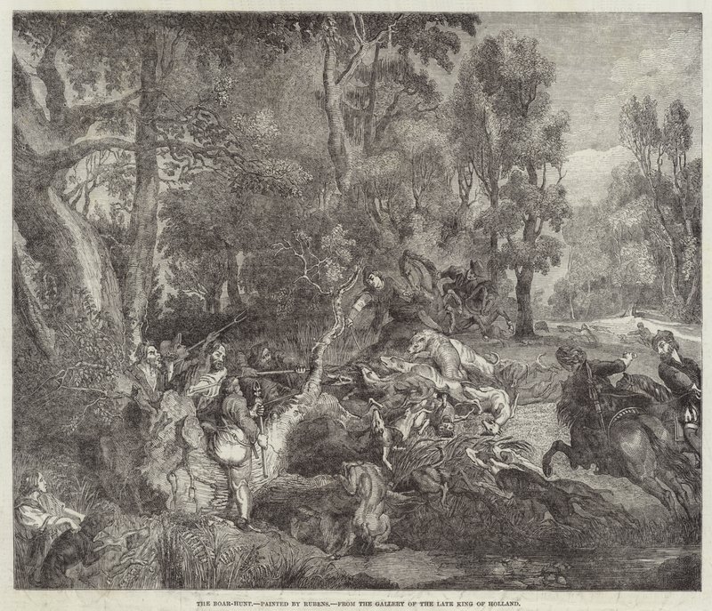 De zwijnenjacht door Peter Paul Rubens