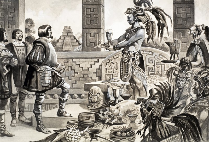 Hernando Cortes in Mexico door Peter Jackson