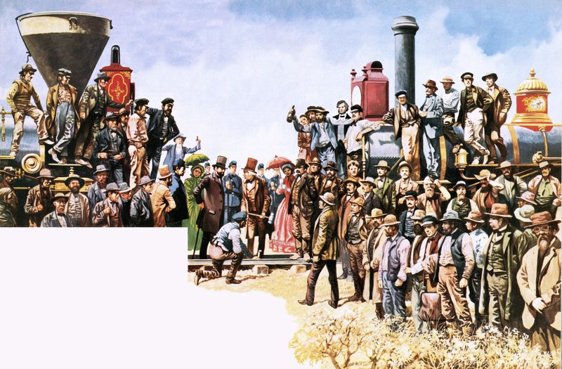 Samenvoeging van de Union Pacific en Central Pacific spoorwegen door Peter Jackson