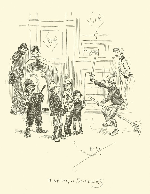 Illustratie voor Phil Mays Gutter-Snipes door Phil May