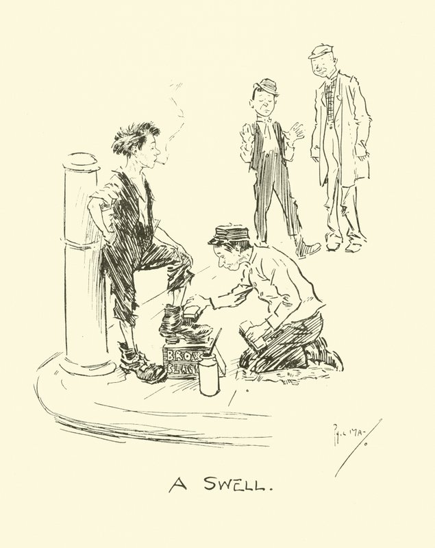 Illustratie voor Phil Mays Gutter-Snipes door Phil May