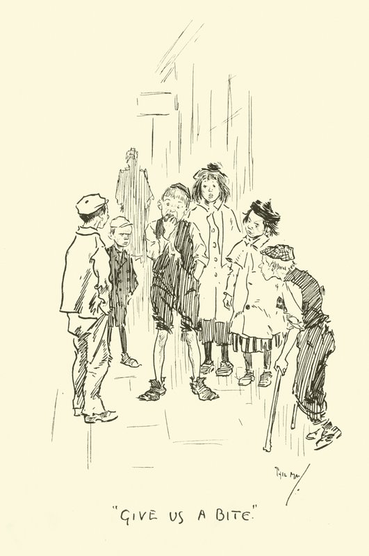 Illustratie voor Phil Mays Gutter-Snipes door Phil May