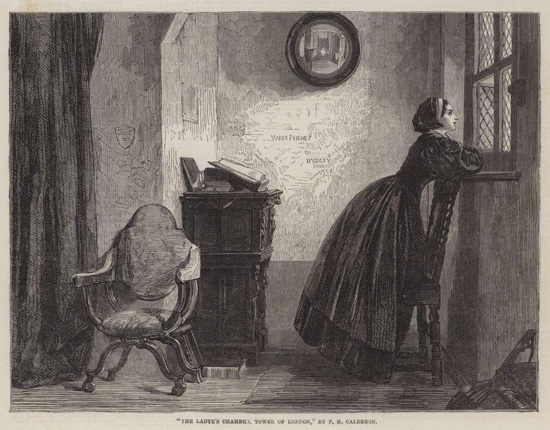 De kamer van de dame, Tower of London door Philip Hermogenes Calderon
