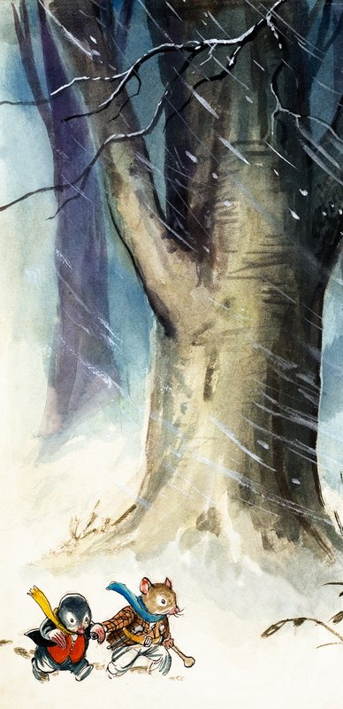 Ratty en Mol (gouache op papier) door Philip Mendoza