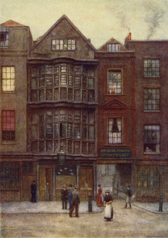 Huis van Sir Paul Pindar, Bishopsgate Street, 1877 door Philip Norman