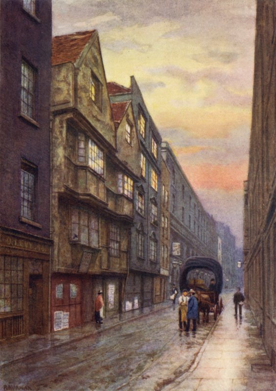 Wych Street, Strand, kijkend naar Noordwest, 1901 door Philip Norman