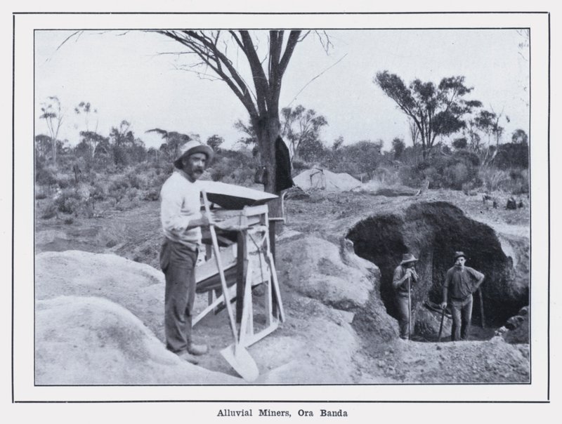 Alluviale mijnwerkers, Ora Banda door Photographer Australian