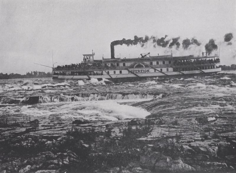 De Lachine Rapids schieten, rivier St. Lawrence door Photographer Canadian