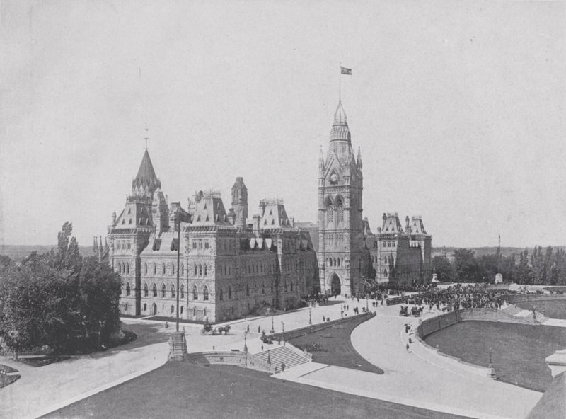 Het Centrale Blok, Parlementsgebouwen, Ottawa door Photographer Canadian