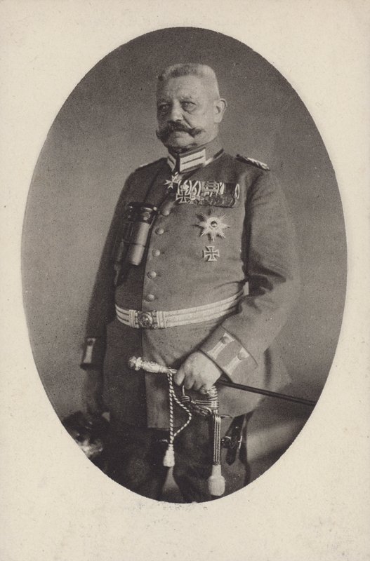 Veldmaarschalk Paul von Hindenburg, commandant van het Duitse leger in de Eerste Wereldoorlog door Photographer German