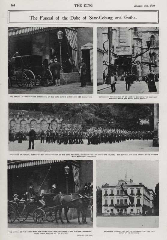 Begrafenis van Alfred, hertog van Saksen-Coburg en Gotha, tweede zoon van koningin Victoria en prins Albert, Coburg, Duitsland door Photographer German