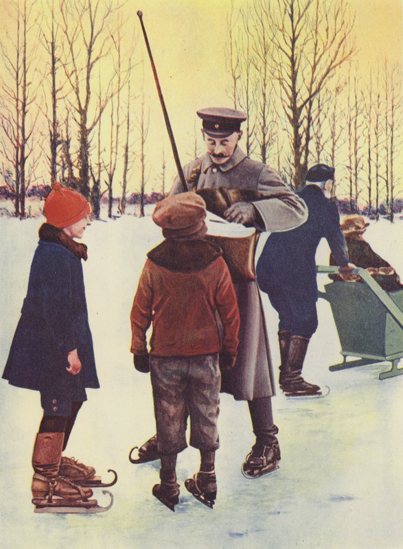 In de winter gaat deze Duitse postbode zijn ronde op schaatsen door Photographer German
