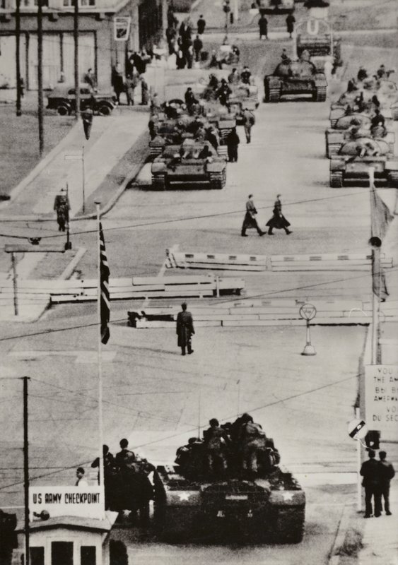 Oktober 1961, Berlijn Friedrichstrasse door Photographer German