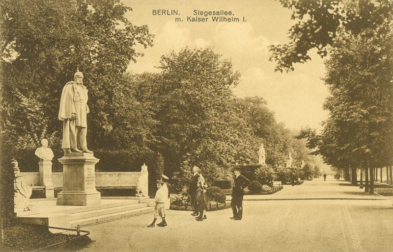 Siegesallee en standbeeld van Kaiser Wilhelm I, Berlijn door Photographer German