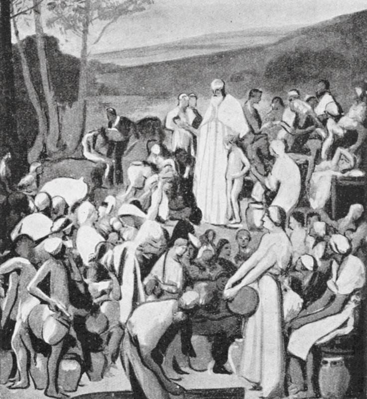 St Denis predikt aan de Galliërs door Pierre Victor Galland