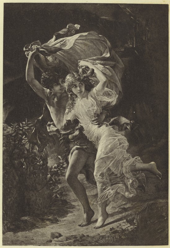 De storm door Pierre Auguste Cot door Pierre Auguste Cot