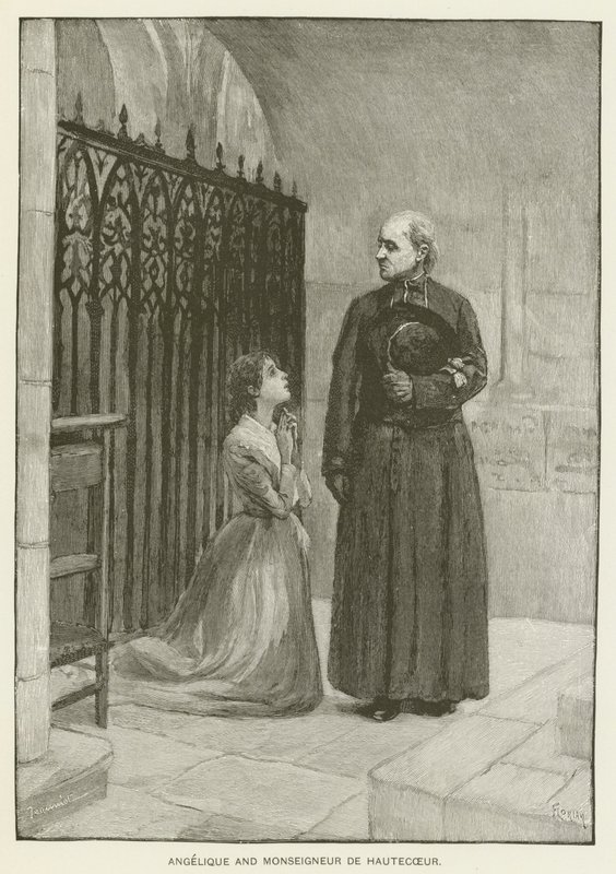 Angelique en Monseigneur de Hautecoeur door Pierre Georges Jeanniot